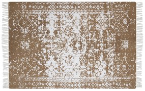 Bavlnená deka 130 x 180 cm béžová PAZARYERI Beliani