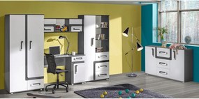 Nábytok do študentskej izby Petanata XV (antracit biela)