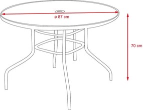 Set záhradného nábytku 6-dielny Avenberg Monza