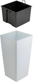 PLASTOVÝ KVETINÁČ PORTO RIFLO 75X39,5X39,5 CM BIELA