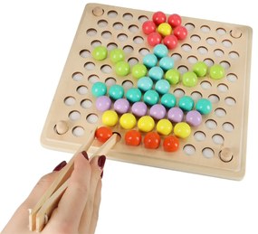 KIK Vzdělávací montessori kuličková mozaika 77el.