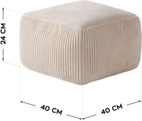 Sedací vak s podnožkou COMFY 3.0 béžový