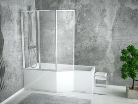 Besco Vaňová zástena AMBITION PREMIUM 3 130140 (130x140 cm | Transparent)