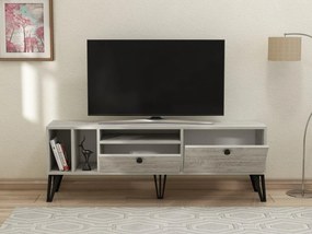TV stolík/skrinka Dubeki 2 (sivá + biela) . Vlastná spoľahlivá doprava až k Vám domov. 1095316