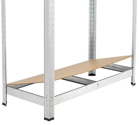 InternetovaZahrada Rohový regál Basic 180x70x40 cm - strieborný