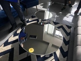 Konferenčný stolík Signal BORA C chróm/zrkadlo