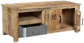 furniture-nabytek.cz - Masívny TV stolík Pune z mangového dreva, lakovaný, prírodný – 115×43×45 cm