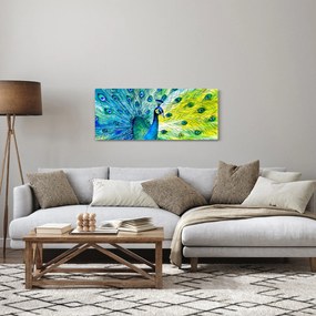 Obraz páva (120x50 cm)