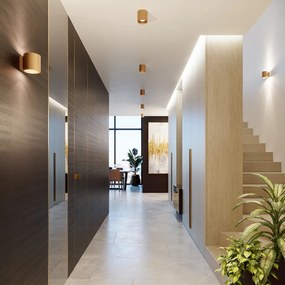 Stropné svietidlo Orbis, 1x zlaté kovové tienidlo