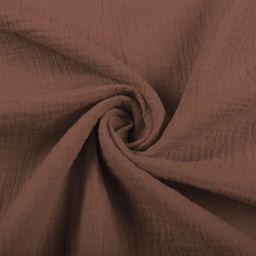 Biante Detské mušelínové posteľné obliečky do postieľky Nature MSN-075 Hnedé Do postieľky 90x120 a 40x60 cm