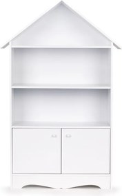 Biely detský regál v tvare domčeka