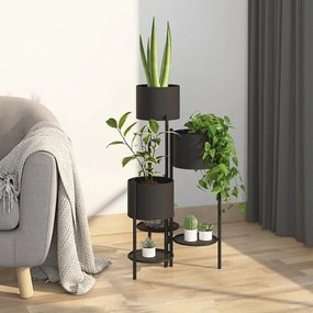 Tutumi Tutumi, stojan na kvetiny 80cm FH-3, čierna matná, HOM-02814