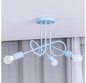 Prisadený luster OXFORD 3xE27/15W/230V modrá