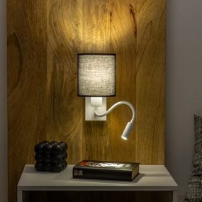 Brilagi - LED Nástenná lampa NUBILA 1xE27/25W/230V + LED/3W biela/čierna