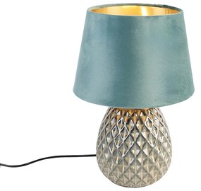 Klasická stolná lampa zelená 35 cm - Betty