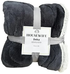 Luxusná baránková deka z mikroplyšu NESTIVE tmavosivá Rozmer: 150 x 200 cm
