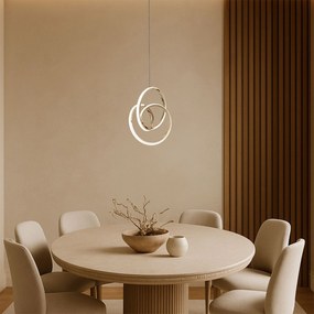 Toolight Toolight, LED závesné svietidlo 25x30cm, 24W, 4000K, G076-1CP, zlatá lesklá, OSW-08650