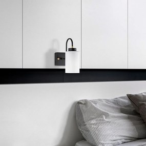 Čiernobiele nástenné svietidlo ø 10 cm Duzsuz – Opviq lights