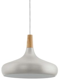 Eglo 901182 – závesné svietidlo na lankovom uchytení SABINAR, 1×E27/40 W/230 V, priemer 40 cm, strieborné
