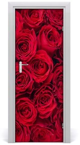 Samolepiace fototapety na dvere červená ruža 85x205 cm