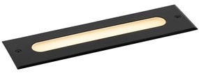 Moderný bodový svietidlo do zeme čierny 30 cm vrátane LED IP65 - Eline