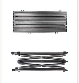 Skladací kempingový stôl s textilným obalom – 53 x 51 x 50 cm béžová
