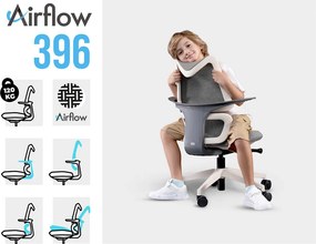 Ergonomická detská stolička MOSH Airflow 396 – sivá