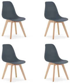 Set štyroch jedálenských stoličiek KITO bridlicový (4 ks)