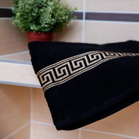 Uterák GREEK 50 x 90 cm čierny, 100% bavlna
