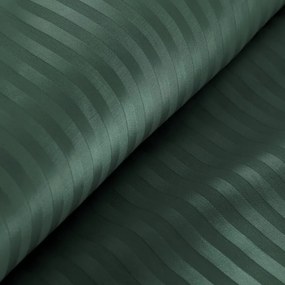 Dekorstudio Saténové posteľné obliečky VERA s jemnými prúžkami v zelenej farbe Rozmer posteľných obliečok: Šírka x Dĺžka: 220x200cm + 2 ks 70x80 cm
