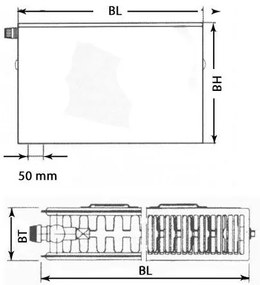Kermi Therm X2 Plan-V deskový radiátor 22 300 / 1600 PTV220301601L1K