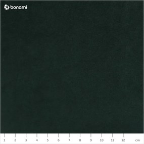 Zelená zamatová rozkladacia rohová pohovka Milo Casa Santo, pravý roh