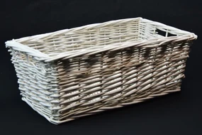 Prútená zásuvka biela Rozvin rolety: 42x25, v. 15 cm