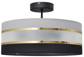 Luster na tyči HELEN 3xE27/15W/230V čierna/šedá/zlatá