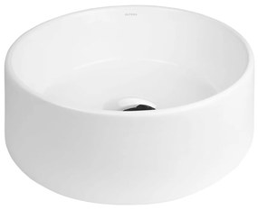 Oltens Lagde umývadlo 40x40 cm okrúhly pultové umývadlo biela 40816000