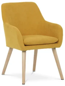 Jedálenská stolička Autronic 60x83 cm žltá látka AK-310 YEL2