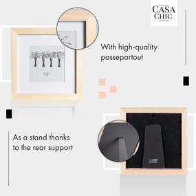 Casa Chic York, obrazový rám, štvorcový, 20 × 20 cm fotky, pasparta, sklo