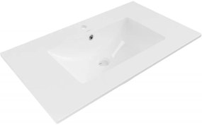 Mexen Atena, umývadlo na zapustenie do dosky 81 x 46 cm, biela lesklá, 25018000