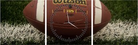 Obraz - Futbal (s hodinami) (90x30 cm)