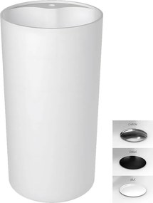 Besco Voľne stojace umývadlo z liateho mramoru Lumen Matt UM VS ø 45 cm BESCO-Typ výpuste: Click-Clack s prepadom, čierna matná