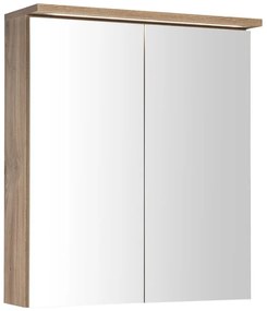 Aqualine Aqualine, KAWA STRIP Galérka s LED osvetlením 60x70x22cm, dub emporio, WGL36S