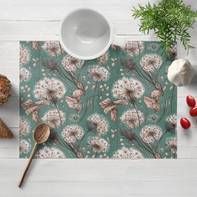 Biante Bavlnené prestieranie na stôl Sandra SA-716 Jesenné púpavy na zelenom 30x40 cm
