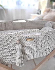 My Sweet Baby Mojžišov kôš BOHO Handmade - krémový