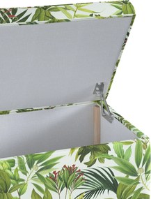 Truhlica čalúnená farba produktu zelená látka vzorované