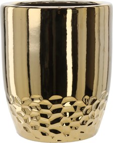 Garden Line KERAMICKÝ OBAL NA KVETINOVÝ KÔŠ 38 x 38 x 45 CM, ZLATÝ *3505