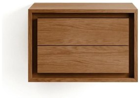 Hnedá závesná skrinka pod umývadlo z teakového dreva 60x40 cm Kenta – Kave Home