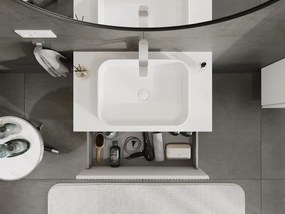 Mexen Rivel, kúpeľňová skrinka 80 cm, 1 zásuvka, drážkovaná, biela matná, 91A20-08047-1-BF01