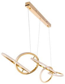 LED luster na lane ANNELI LED/45W/230V 125 cm zlatý