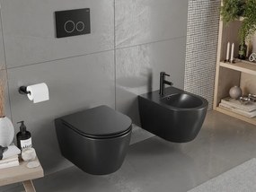 Mexen CARMEN, závesný bidet, 49 x 37 cm, čierna matná, 35884985
