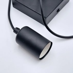 Luster na lanku ASTRID 1xE27/60W/230V matná čierna